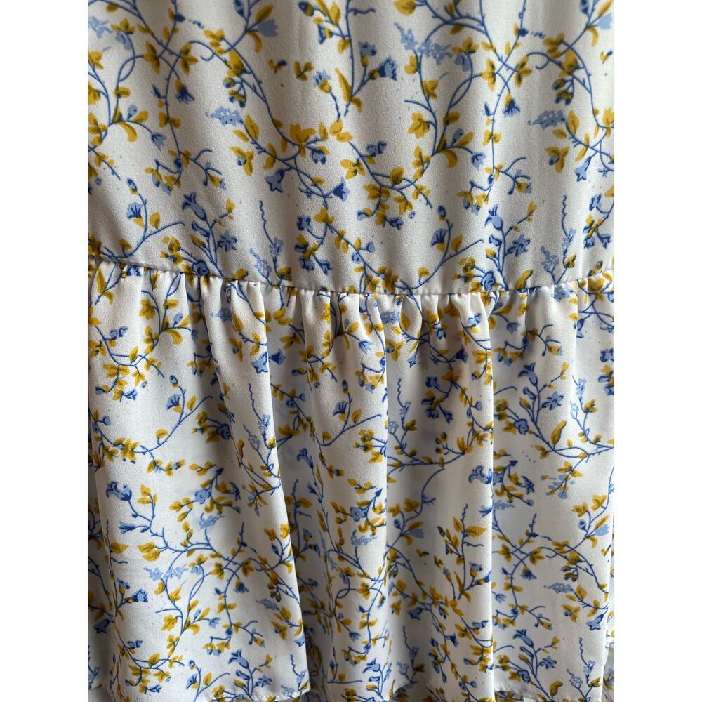 NWT Kaari Blue Medium La Dolce Vita Layered Floral Skirt $80 - Picture 3 of 9
